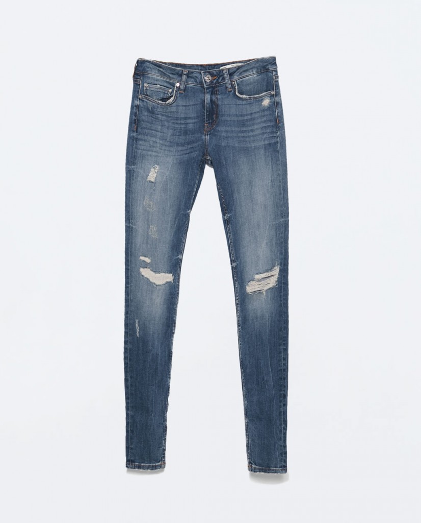 Zara distressed jeans spring 2015